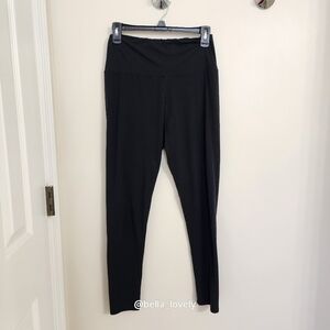 Soft High Waisted Tummy Control Black Women's Leggings